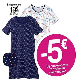 Promoties Nachthemd - Huismerk - Damart - Geldig van 28/06/2018 tot 16/12/2018 bij Damart