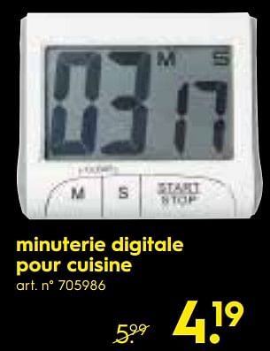 Promotions Minuterie digitale pour cuisine - Produit maison - Blokker - Valide de 30/06/2018 à 15/07/2018 chez Blokker