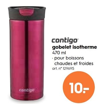 Promotions Gobelet isotherme - Contigo - Valide de 30/06/2018 à 15/07/2018 chez Blokker