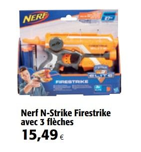 Promotions Nerf n-strike firestrike avec 3 flèches - Nerf - Valide de 04/07/2018 à 17/07/2018 chez Colruyt