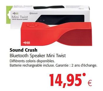 Promotions Sound crush bluetooth speaker mini twist - Sound Crush - Valide de 04/07/2018 à 17/07/2018 chez Colruyt