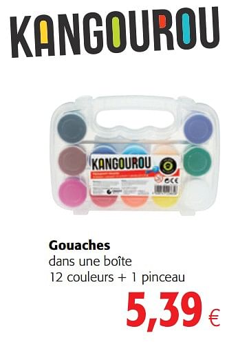 Promotions Gouaches dans une boîte - Kangourou - Valide de 04/07/2018 à 17/07/2018 chez Colruyt