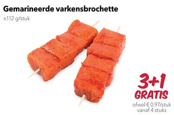 Promoties Gemarineerde varkensbrochette - Huismerk - Buurtslagers - Geldig van 13/07/2018 tot 19/07/2018 bij Buurtslagers