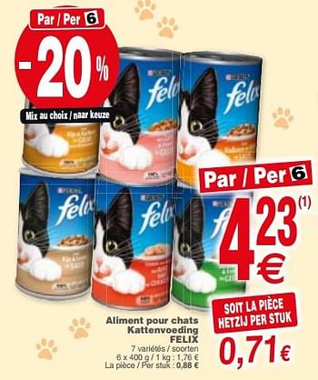 Promoties Aliment pour chats kattenvoeding felix - Felix - Geldig van 10/07/2018 tot 16/07/2018 bij Cora