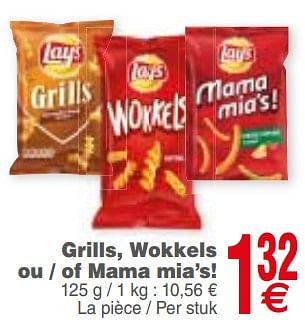 Promoties Grills, wokkels ou - of mama mia`s! - Lay's - Geldig van 10/07/2018 tot 16/07/2018 bij Cora