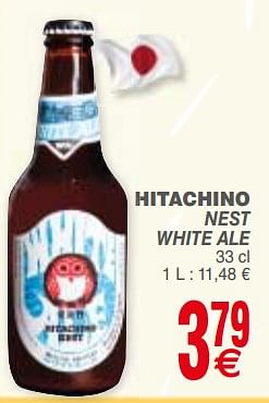 Promotions Hitachino nest white ale - Hitachino - Valide de 10/07/2018 à 16/07/2018 chez Cora