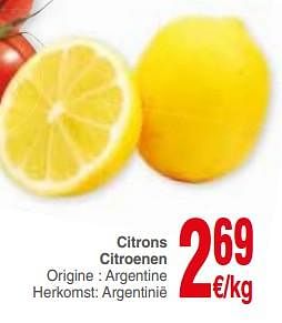 Promoties Citrons citroenen - Huismerk - Cora - Geldig van 10/07/2018 tot 16/07/2018 bij Cora