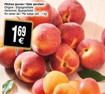 Promoties Pêches jaunes - gele perziken - Huismerk - Cora - Geldig van 10/07/2018 tot 16/07/2018 bij Cora