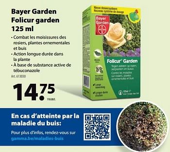 Promotions Bayer garden folicur garden - Bayer - Valide de 18/07/2018 à 30/07/2018 chez Gamma