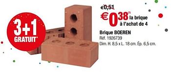 Promotions Brique boeren - Produit maison - Brico - Valide de 11/07/2018 à 23/07/2018 chez Brico