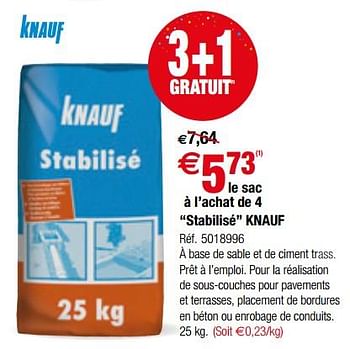 Promotions Stabilisé knauf - Knauf - Valide de 11/07/2018 à 23/07/2018 chez Brico