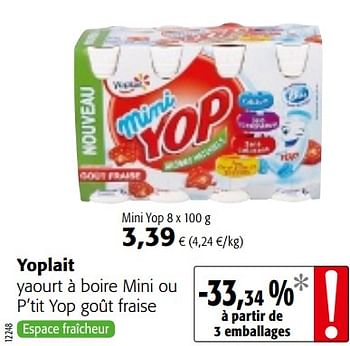 Yoplait Yoplait yaourt à boire mini ou p`tit yop goût fraise - En