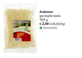 Promoties Ardenner geraspte kaas - Ardenner - Geldig van 04/07/2018 tot 31/07/2018 bij Bioplanet