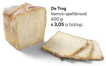 Promoties De trog kamut-speltbrood - De Trog - Geldig van 04/07/2018 tot 31/07/2018 bij Bioplanet