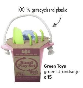 Promoties Green toys groen strandsetje - Green Toys - Geldig van 04/07/2018 tot 31/07/2018 bij Bioplanet