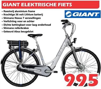 Promotions Giant elektrische fiets - Giant - Valide de 09/07/2018 à 31/07/2018 chez Itek