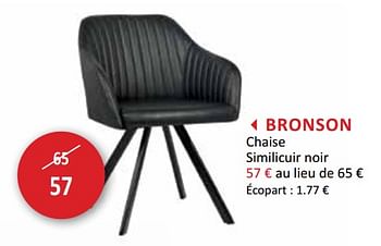 Promotions Bronson chaise - Produit maison - Weba - Valide de 30/06/2018 à 31/07/2018 chez Weba