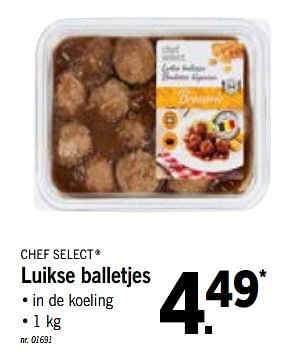 Promotions Luikse balletjes - Chef select - Valide de 16/07/2018 à 21/07/2018 chez Lidl