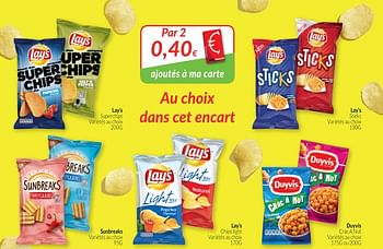 Promotions Lay`s chips light - Lay's - Valide de 01/07/2018 à 31/07/2018 chez Intermarche