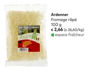 Promotions Ardenner fromage râpé - Ardenner - Valide de 04/07/2018 à 31/07/2018 chez Bioplanet