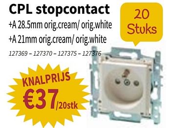 Promoties Cpl stopcontact - Huismerk - Cevo - Geldig van 05/07/2018 tot 18/07/2018 bij Cevo Market