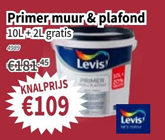 Promotions Levis primer muur + plafond - Levis - Valide de 05/07/2018 à 18/07/2018 chez Cevo Market