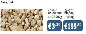 Promoties Siergrind yellow sun - Huismerk - Cevo - Geldig van 05/07/2018 tot 18/07/2018 bij Cevo Market