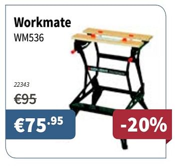 Promoties Workmate wm536 - Huismerk - Cevo - Geldig van 05/07/2018 tot 18/07/2018 bij Cevo Market