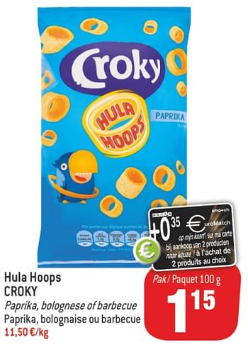 Promotions Hula hoops, croky - Croky - Valide de 10/07/2018 à 17/07/2018 chez Match