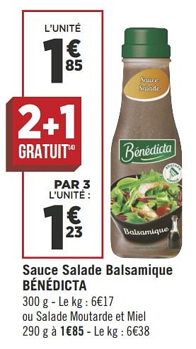 Sauce salades moutarde & miel BENEDICTA