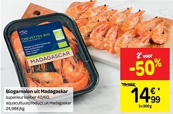 Promoties Biogarnalen uit madagaskar - Huismerk - Carrefour  - Geldig van 11/07/2018 tot 16/07/2018 bij Carrefour