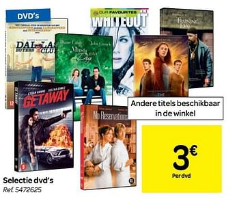 Promoties Selectie dvd`s - Huismerk - Carrefour  - Geldig van 11/07/2018 tot 16/07/2018 bij Carrefour