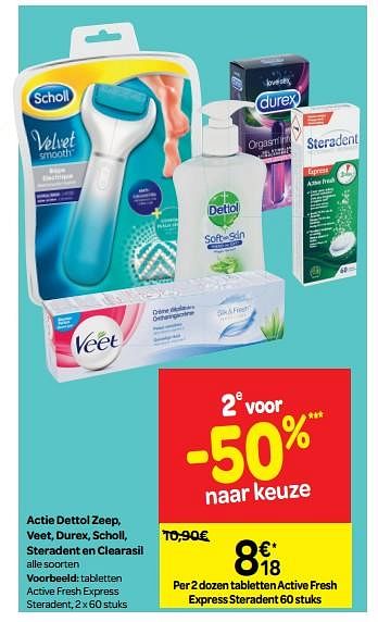Promoties Tabletten active fresh express steradent - Steradent - Geldig van 11/07/2018 tot 16/07/2018 bij Carrefour