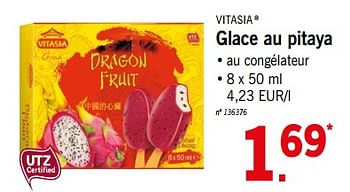 Promoties Glace au pitaya - Vitasia - Geldig van 16/07/2018 tot 21/07/2018 bij Lidl