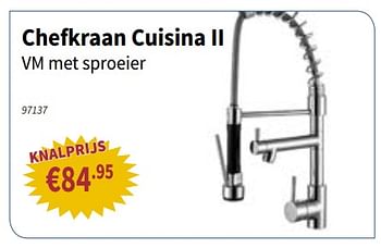 Promoties Chefkraan cuisina ii + vm met sproeier - Van Marcke - Geldig van 05/07/2018 tot 18/07/2018 bij Cevo Market