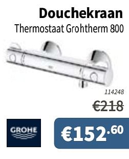 Promoties Douchekraan thermostaat grotherm 800 - Grohe - Geldig van 05/07/2018 tot 18/07/2018 bij Cevo Market