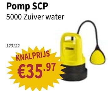 Promoties Kärcher pomp scp 5000 zuiver water - Kärcher - Geldig van 05/07/2018 tot 18/07/2018 bij Cevo Market