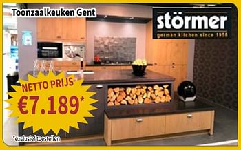 Promoties Toonzaalkeuken gent - Störmer küchen - Geldig van 05/07/2018 tot 18/07/2018 bij Cevo Market