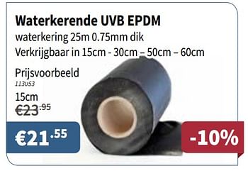 Promoties Waterkerende uvb epdm - Huismerk - Cevo - Geldig van 05/07/2018 tot 18/07/2018 bij Cevo Market