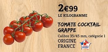 Promotions Tomate cocktail grappe - Produit Maison - MonoPrix - Valide de 06/07/2018 à 18/07/2018 chez MonoPrix