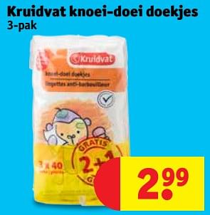 Promotions Kruidvat knoei-doei doekjes - Produit maison - Kruidvat - Valide de 10/07/2018 à 22/07/2018 chez Kruidvat