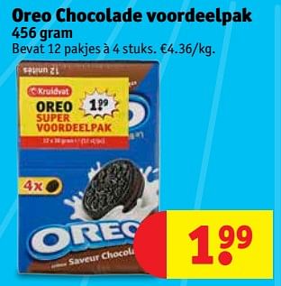 Promoties Oreo chocolade voordeelpak - Oreo - Geldig van 10/07/2018 tot 22/07/2018 bij Kruidvat