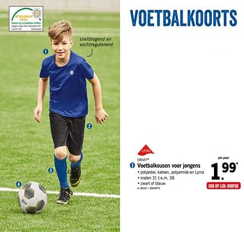 Promotions Voetbalkousen voor jongens - Crivit - Valide de 16/07/2018 à 21/07/2018 chez Lidl