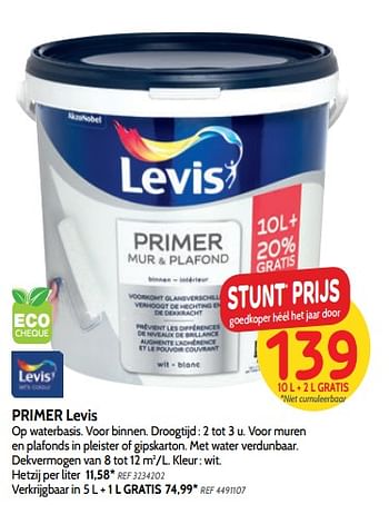 Promoties Primer levis - Levis - Geldig van 18/07/2018 tot 06/08/2018 bij BricoPlanit