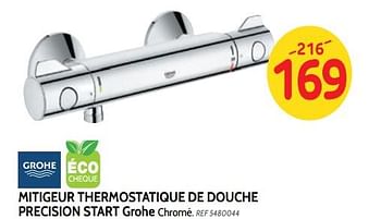Promotions Mitigeur thermostatique de douche precision start grohe - Grohe - Valide de 18/07/2018 à 06/08/2018 chez BricoPlanit