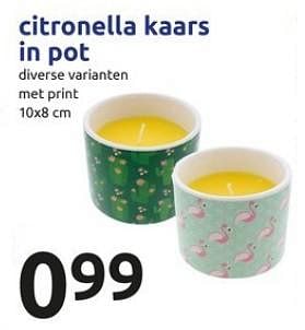 Promoties Citronella kaars in pot - Huismerk - Action - Geldig van 11/07/2018 tot 17/07/2018 bij Action