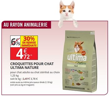 Promotion Auchan Ronq Croquettes Pour Chat Ultima Nature Ultima Nature Animaux Accessoires Valide Jusqua 4 Promobutler