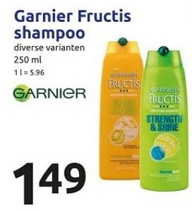 Promoties Garnier fructis shampoo - Garnier - Geldig van 11/07/2018 tot 17/07/2018 bij Action