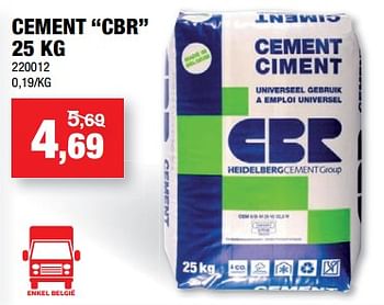 Promoties Cement cbr - CBR - Geldig van 11/07/2018 tot 22/07/2018 bij Hubo