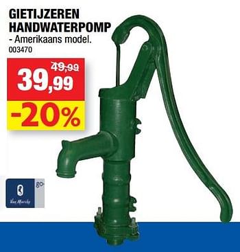 Promoties Gietijzeren handwaterpomp - Van Marcke - Geldig van 11/07/2018 tot 22/07/2018 bij Hubo